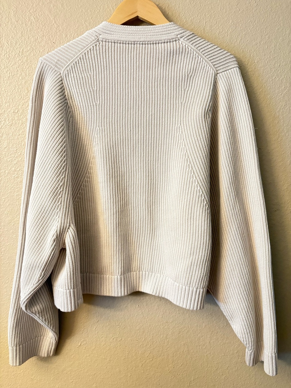 Lululemon Cream Ribbed Cardigan XL Oversized Cozy Knit Sweater - Picture 3 of 9